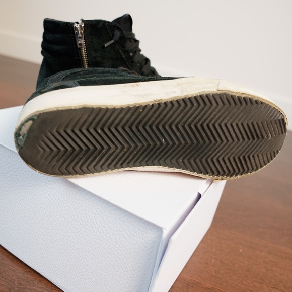 GOLDEN GOOSE Golden Goose Black Suede Leather Slide High Top Sneaker Size 39 / 8 - Picture 12 of 12